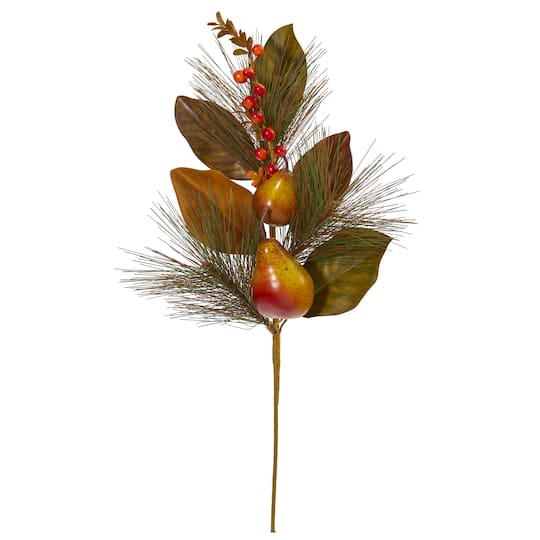 24" Pear, Pine & Magnolia Leaf Pick, 6ct.
